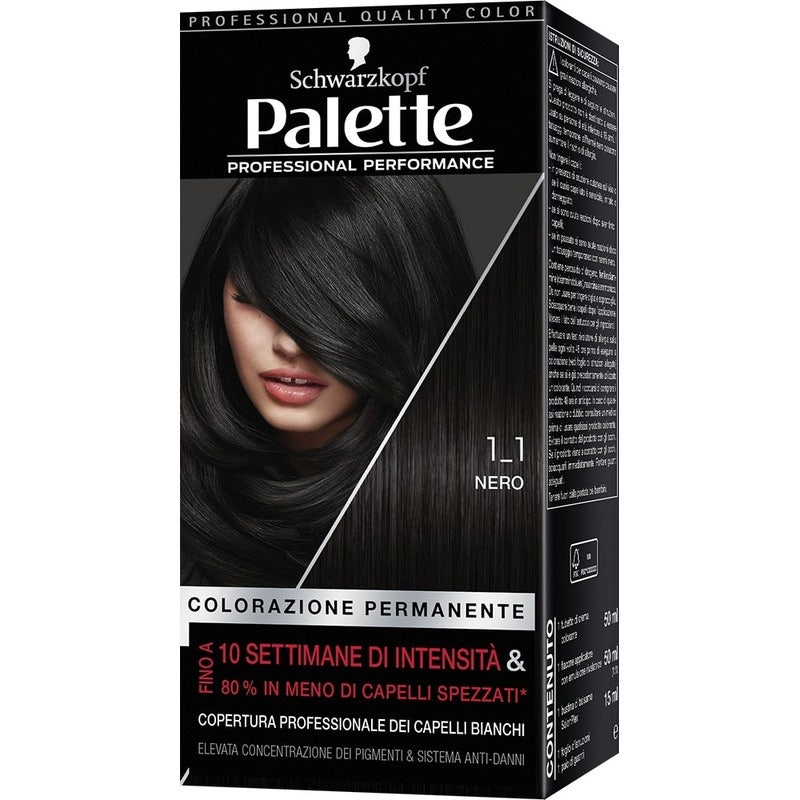 Schwarzkopf Palette Professional Performance Colorazione Permanente 1-1 Nero 170g - 2