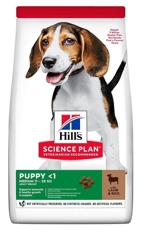 Hill's Science Plan Puppy <1 Medium 11-25 Kg Lamb & Rice 800g-1