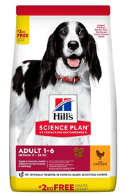 Hill's Science Plan Medium Adult 1-6 Con Pollo Cibo Secco Per Cani 12kg-1