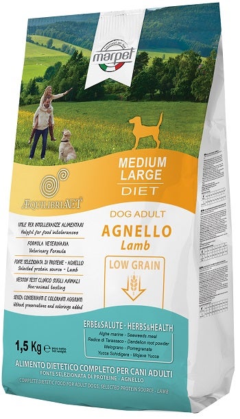 Marpet Aequilibriavet Low Grain Agnello Cibo Secco Per Cani Adulti Taglia Medium Large Sacco 1,5Kg-1