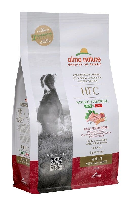 Almo Nature HFC Adult Crocchette Maiale Cani Adulti Taglia Media E Grande Sacco 1,2kg-2