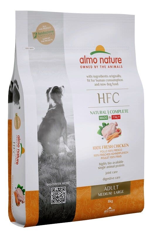 Almo Nature HFC Adult Crocchette Pollo Cani Adulti Taglia Media E Grande Sacco 8kg-2