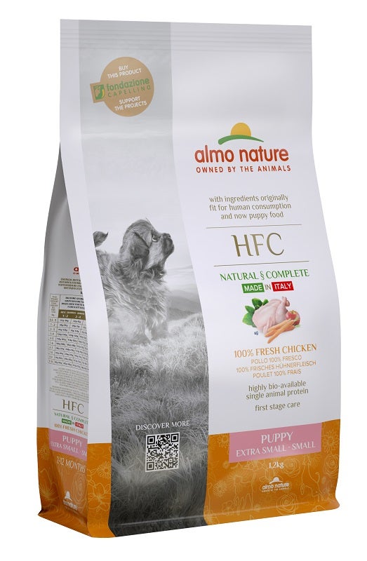 Almo Nature HFC Puppy  Crocchette Pollo Cani Cuccioli Taglia Mini E Piccola Sacco 1,2kg-1