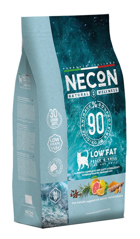 Necon Natural Wellness Steril Low Fat Crocchette Pesce Oceanico Gatti Sterilizzati Sacco 1,5kg-1