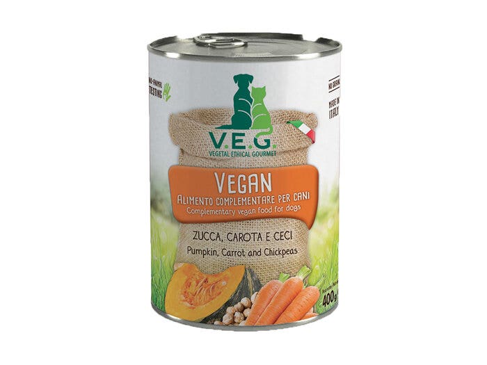 Marpet Vegan Dog Carote/Zucca/Ceci Cibo Umido Per Cani Adulti Scatoletta 400g-2