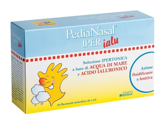 Pedianasal Iper Soluzione Ipertonica Con Acido Ialuronico Per Naso 20 Flaconcini Monodose-1