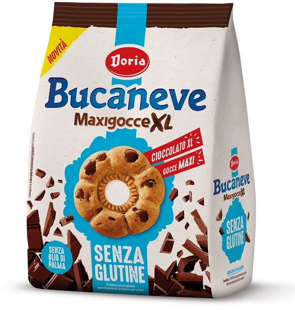 Doria Senza Glutine Bucaneve Biscotti Maxigocce XL 200g-1