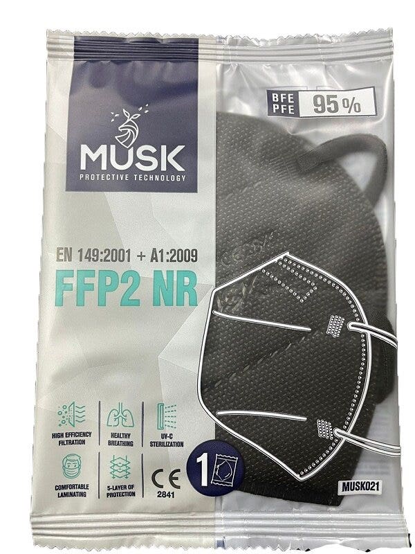 MUSK MASCHERINA FFP2 BLACK10PZ-1