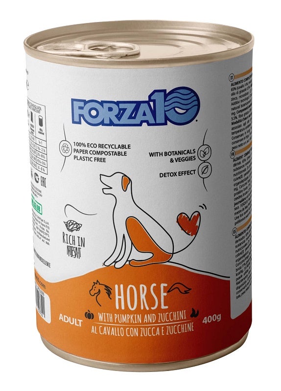Forza10 Adult Maintenance Cibo Umido Con Cavallo/Zucca/Zucchine Cani Adulti Barattolo 400g-1