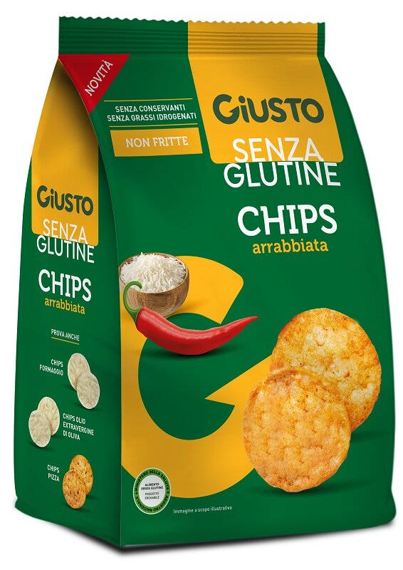 Giusto Senza Glutine Chips Arrabbiata 40g-2