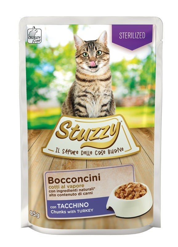 Stuzzy Sterilized Bocconcini Con Tacchino Gatti Adulti Bustina 85g-1