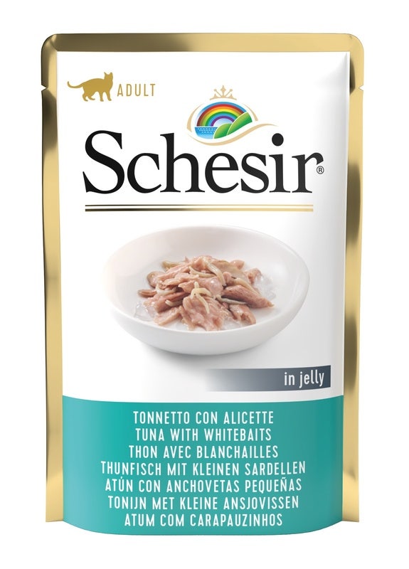 Schesir Tonnetto Con Alicette In Jelly Cibo Umido Gatti Adulti Bustina 85g-1