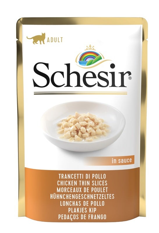 Schesir Trancetti Di Pollo In Jelly Cibo Umido Gatti Adulti Bustina 85g-1