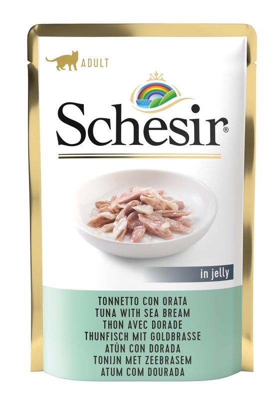 Schesir Tonnetto Con Orata In Jelly Cibo Umido Gatti Adulti Bustina 85g-1