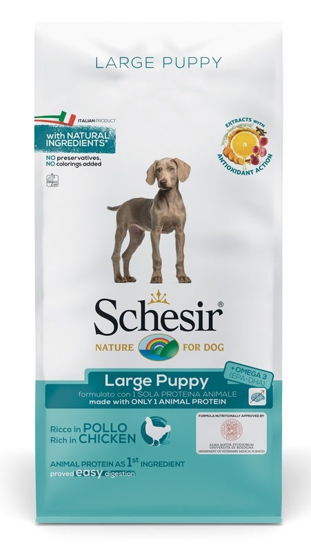 Schesir Maintenance Crocchette Con Pollo Per Cani Adulti Taglia Grande Sacco 12kg-1