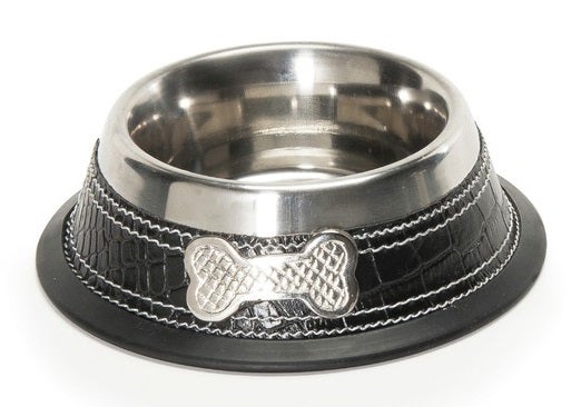 Camon Ciotola In Acciaio Chic Bowl Con Rivestimento In Similpelle 330ml-1