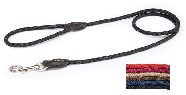 Camon Guinzaglio Per Conduzione In Corda E Nylon Nero 11x1200mm-1