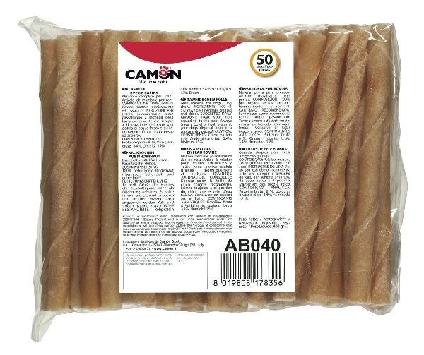 Camon Rolls In Pelle Bovina Per Cani 12.5cmx8/9mm Busta 400g-2