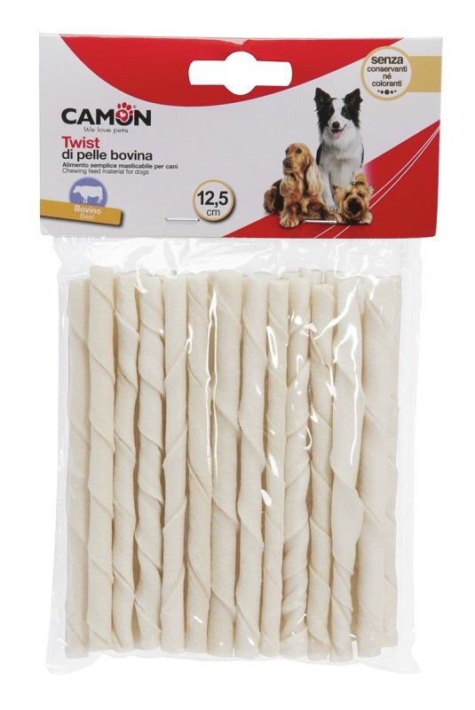 Camon Rolls In Pelle Bovina Per Cani 12,5cmx7/8mm 25 Pezzi-1