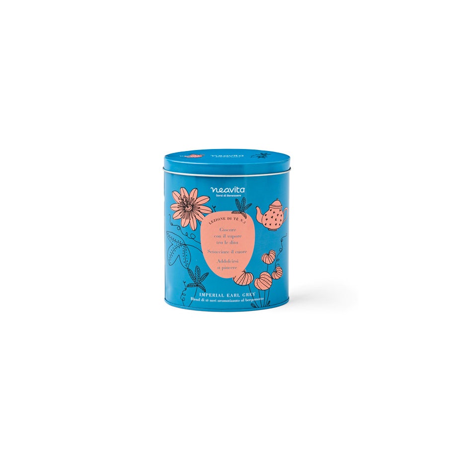 Neavita Lezioni Di Tè Oval Tin Azzurro Imperial Earl Grey Filtroscrigno 12x2g-1