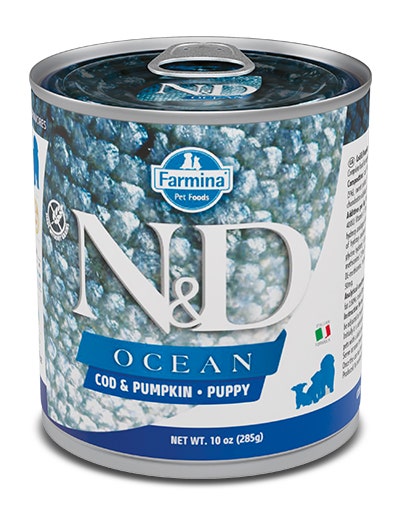 Farmina Natural & Delicious Ocean Puppy Con Merluzzo E Zucca Per Cani Cuccioli 285g-1
