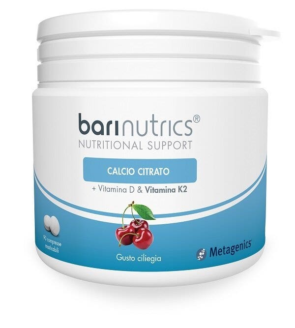 Barinutrics Calcio Citrato K2 Gusto Ciliegia 90 Compresse-2
