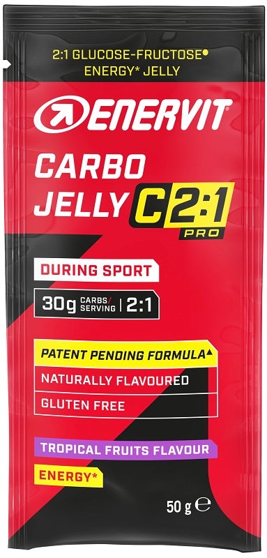 Enervit Carbo Jelly C2:1 Pro Gelatina Energetica 50g Gusto Frutti Tropicali-1