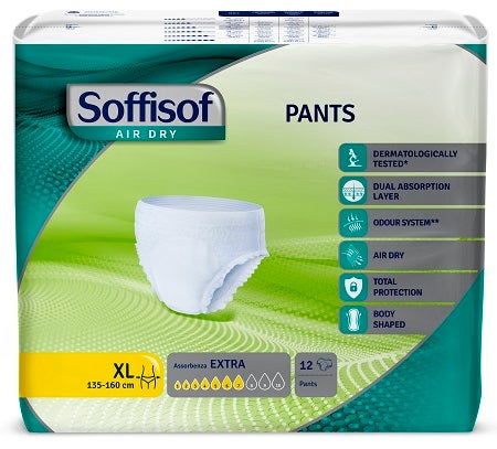 Soffisof Air Dry Pants Extra Taglia XL 12 Pezzi-1