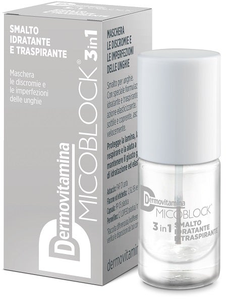 Dermovitamina Micoblock Smalto 3In1 Base Top Coat Trasparente 5ml-1