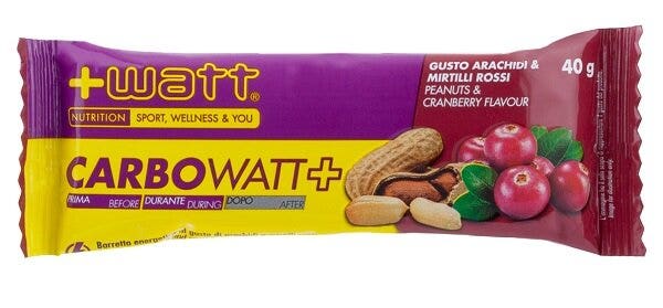 +Watt Carbowatt+ Barretta Energetica Gusto Arachidi & Mirtilli Rossi 40g-1