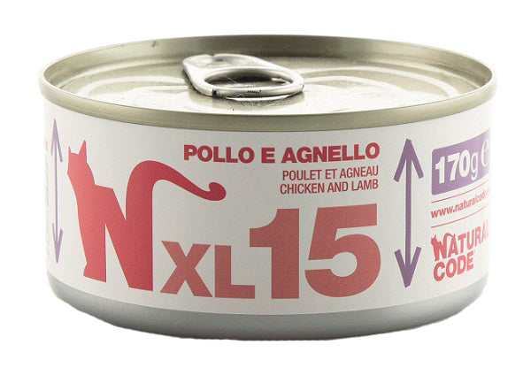 Natural Code Pollo e Agnello Umido Gatto Lattina 170 g
