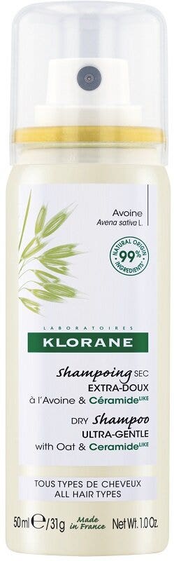 Klorane Shampoo Secco Extra-Delicato all'Avena&Ceramide Tutti i Tipi di Capelli 50ml-2
