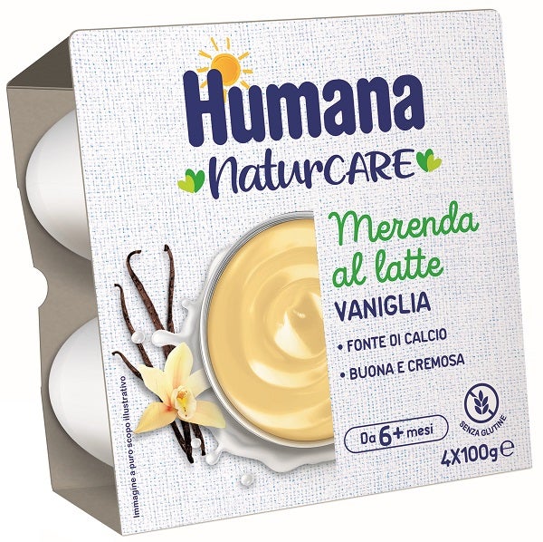 Humana Merenda Vaniglia 4 Vasetti da 100 g-1