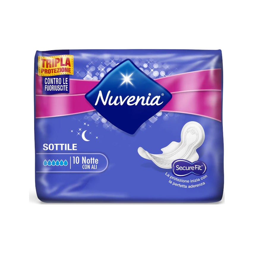 Nuvenia Sottile Notte Ali 10 Pezzi  - 1