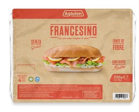 Agluten Francesino Sfilatino Monoporzione Senza Glutine 3x75g-2