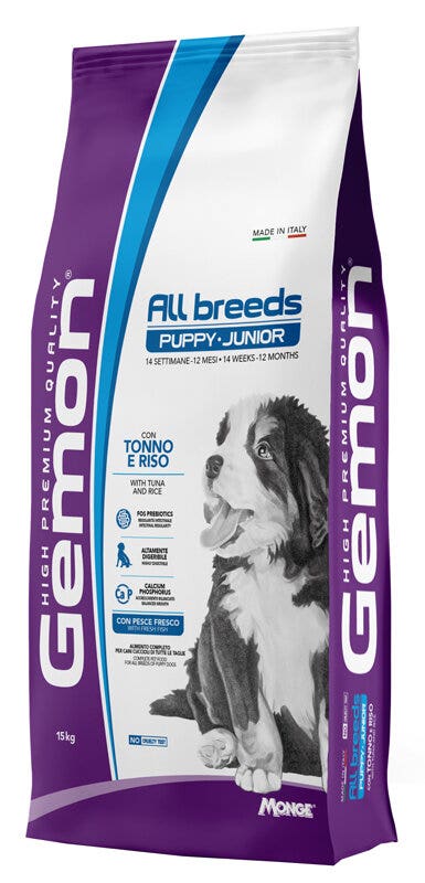 Gemon All Breeds Puppy Junior Tonno/Riso Cibo Secco Per Cani Cuccioli Sacco 15 Kg-2