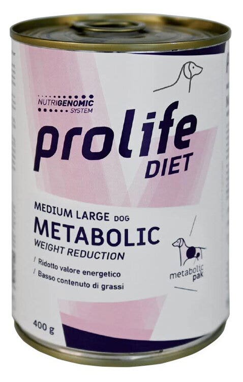 Prolife Diet Dog Metabolic Cibo Umido Per Cani Taglia Media/Grande Lattina 400g-2