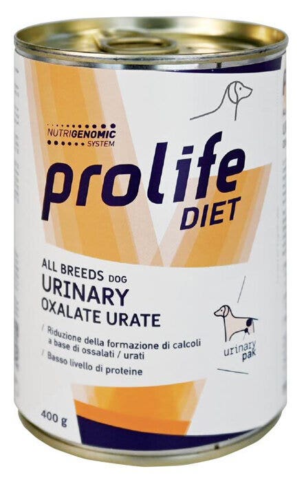 Prolife Dog Diet Urinary Oxalate Urate Cibo Umido Per Cani All Breeds Lattina 400g-2