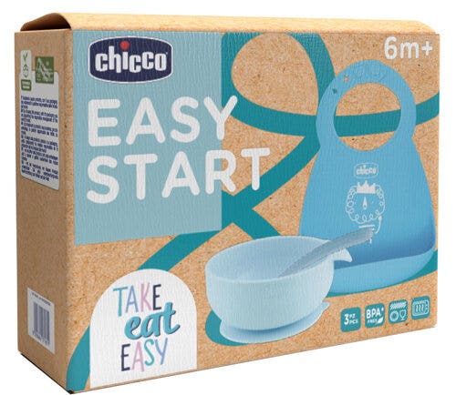Chicco Easy Start Set Pappa Per Svezzamento Azzurro 6+ Mesi-1