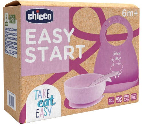 Chicco Easy Start Set Pappa Per Svezzamento Rosa 6+ Mesi-1