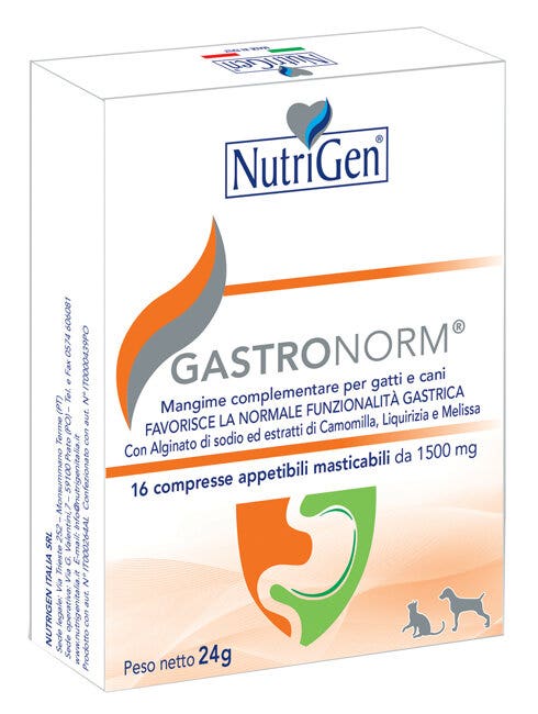 Nutrigen Gastronorm Mangime Complementare Per Gatti e Cani 16 Compresse-2