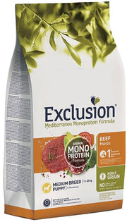 Exclusion Mediterraneo Monoprotein Noble Grain Puppy Beef Medium 12kg-2