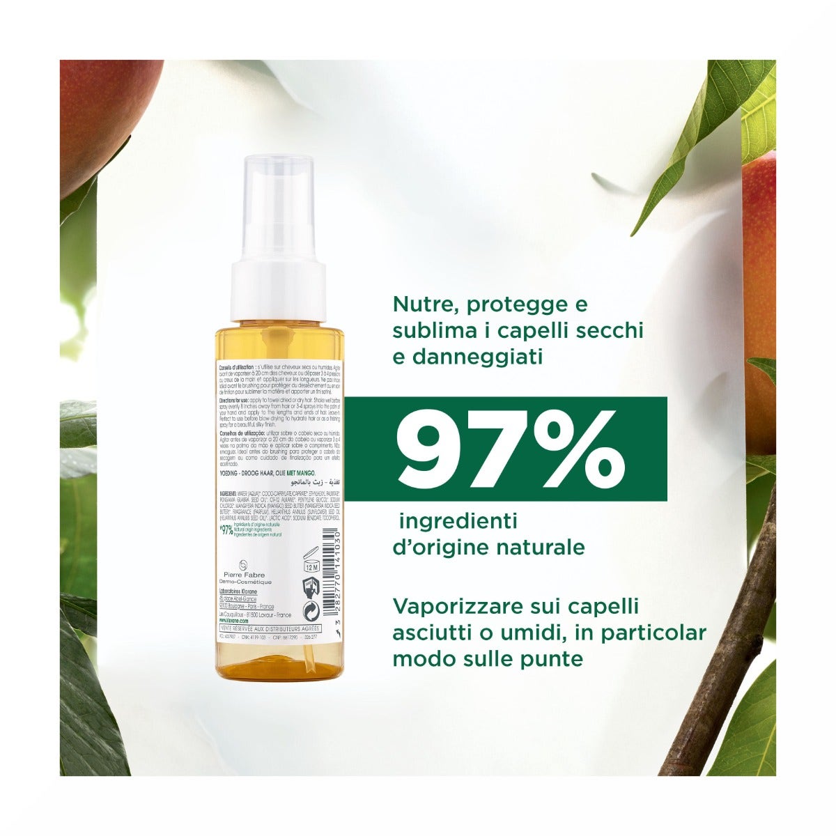 Klorane Olio Al Mango 100ml-4