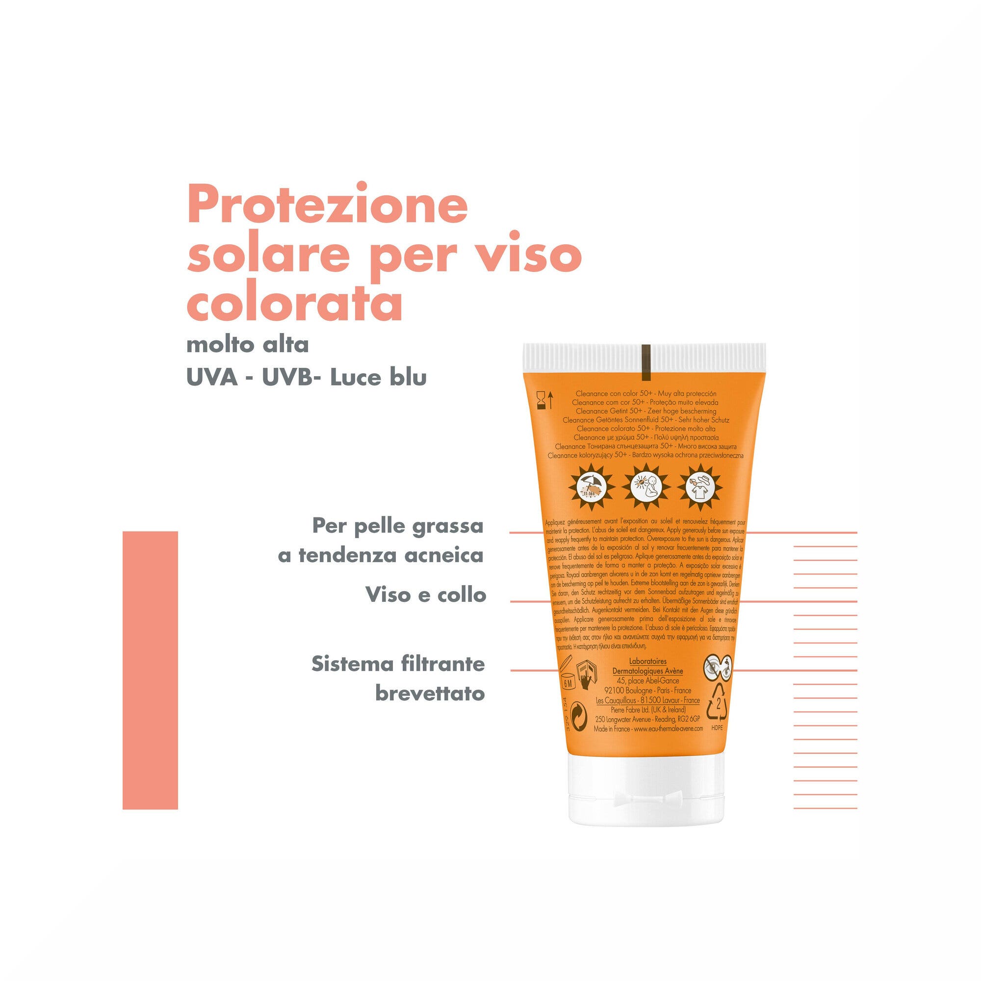 Avène Cleanance Colorato SPF 50+ Solare Viso 50ml-5