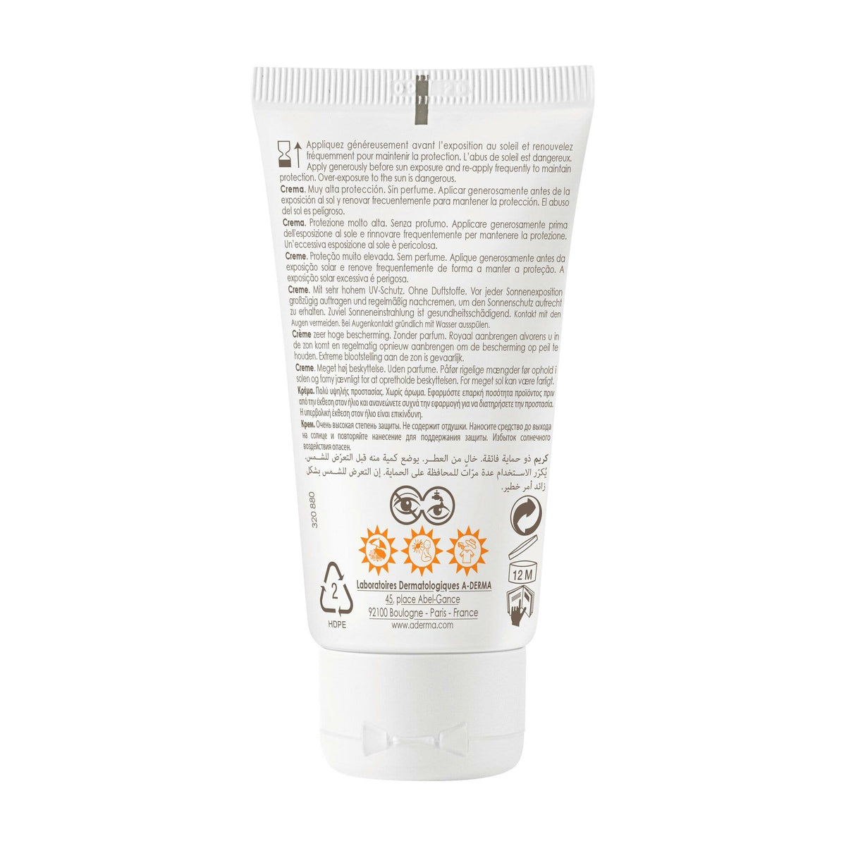 A-Derma Protect Crema Senza Profumo SPF 50+ 40ml-2