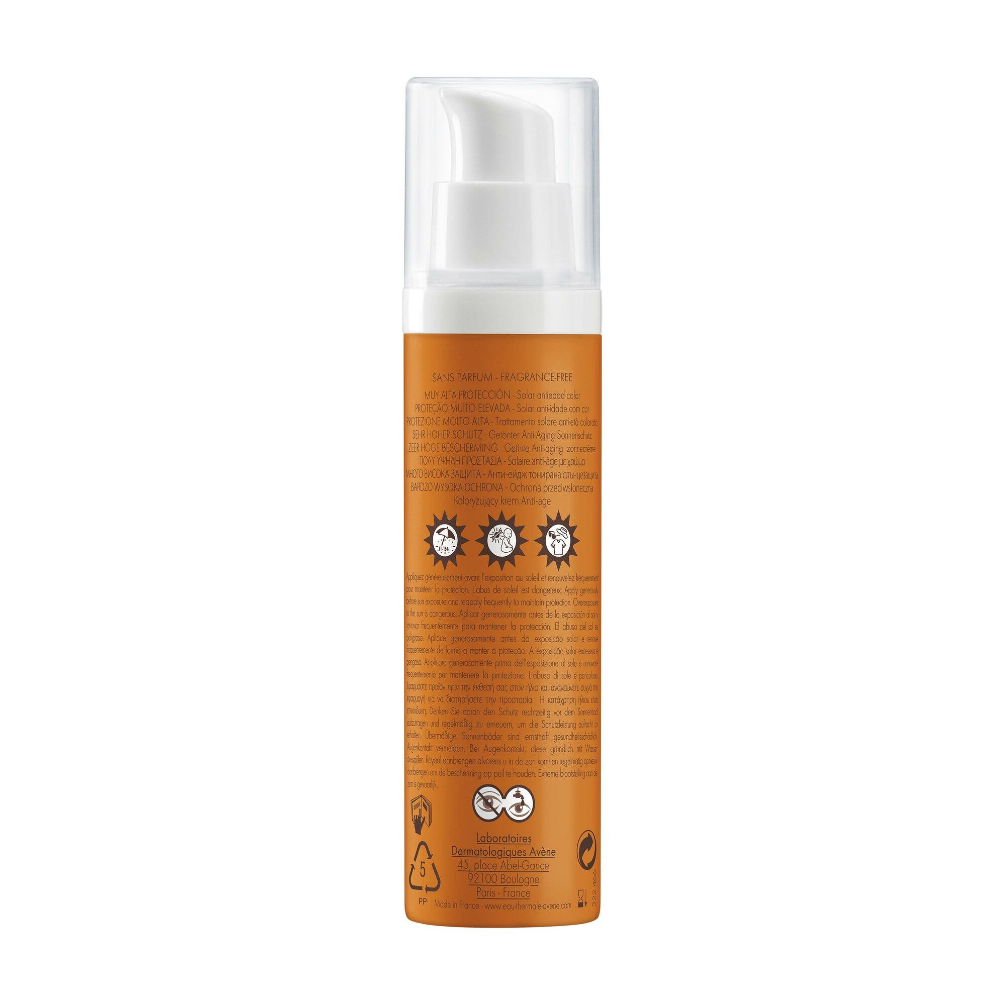 Eau Thermale Avene Trattamento Anti-età Protezione Solare Colorata Viso SPF50+ 50ml-4