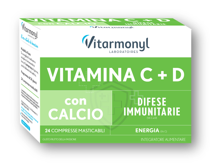 Vitarmonyl Vitamina C+D 24 Compresse Masticabili -1