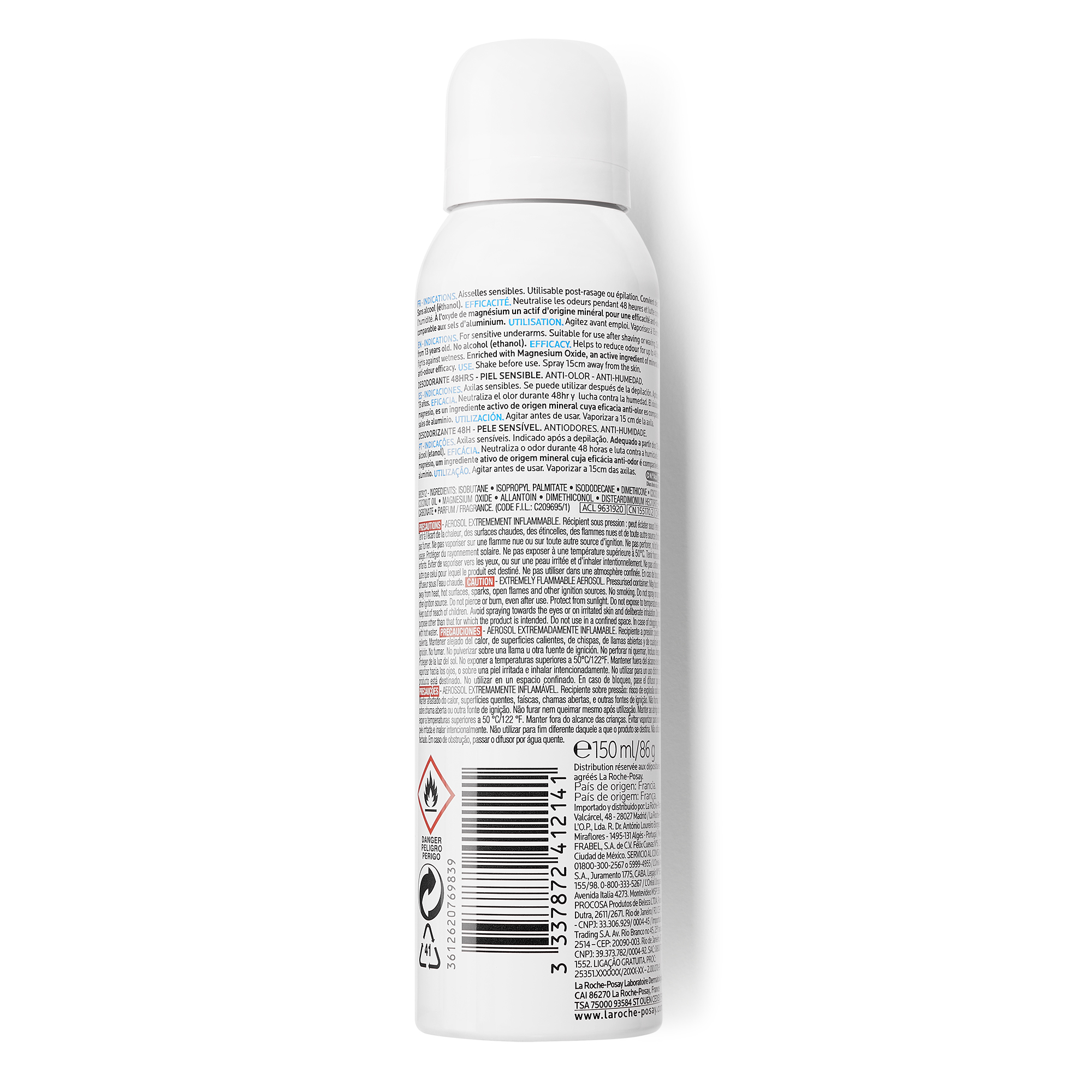 La Roche-Posay Deodorante Physilogique Spray 150ml  - 3