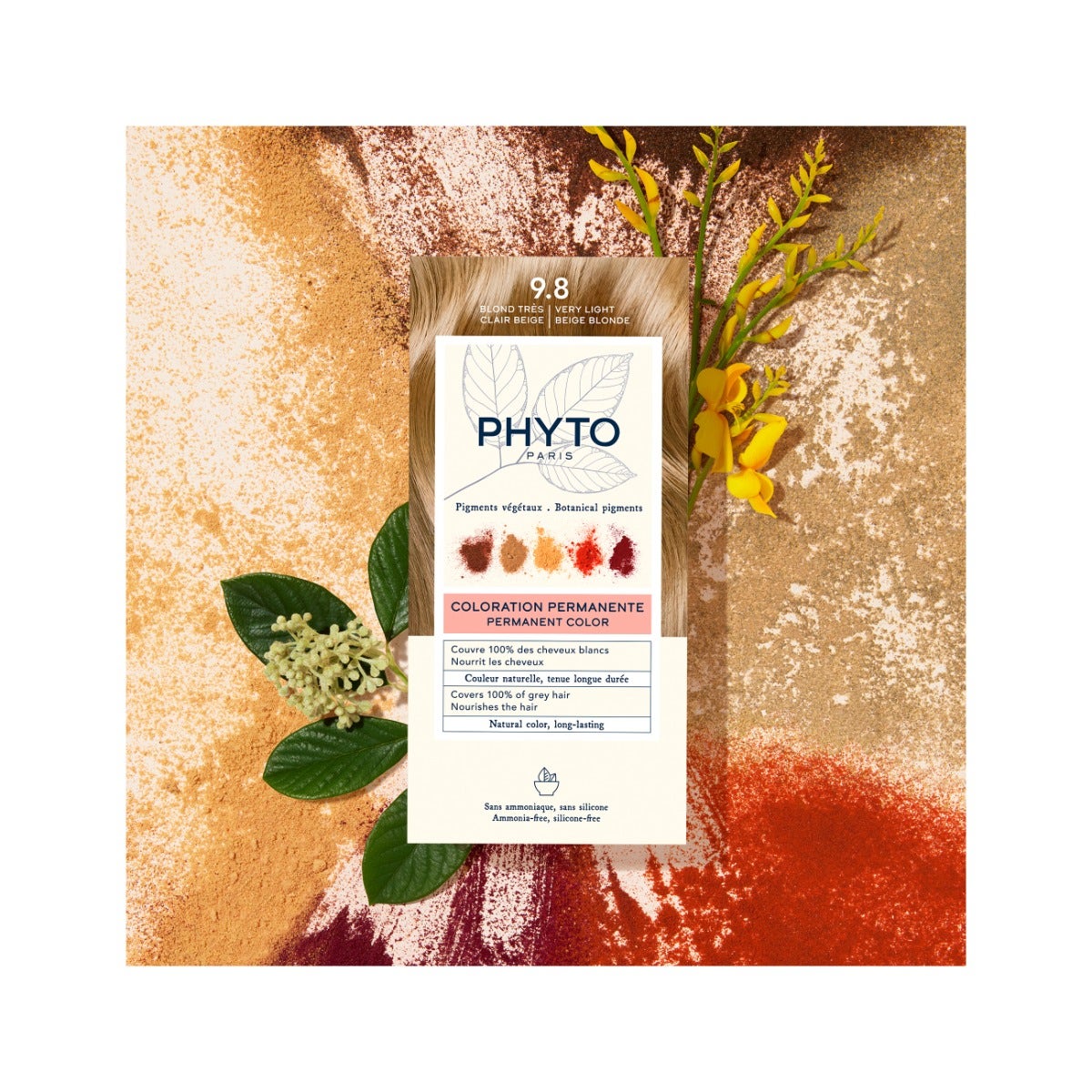 Phyto Phytocolor 9.8 Biondo Chiarissimo Cenere Colorazione Permanente Per Capelli-4