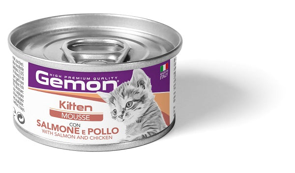 Gemon Mousse Kitten con Salmone e Pollo 85 g